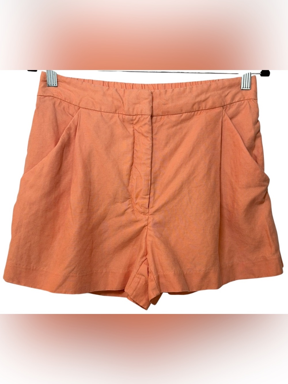 WILFRED Aritzia Fable Linen Mini Sorts in Sunfaded Coral Size 6 Hamptons Style